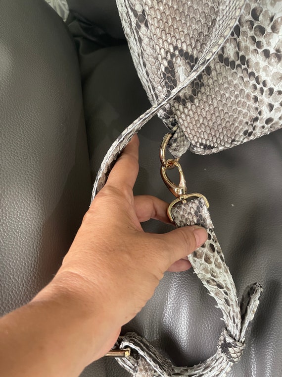 Snakeskin bookbag hotsell