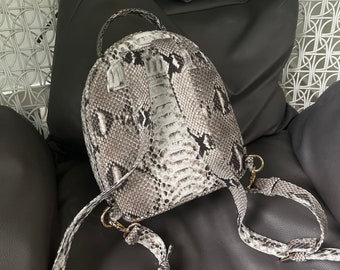 Snakeskin Backpack | Python Leather Backpack | Snakeskin