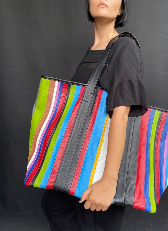 Big hotsell striped bag