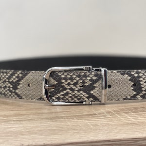 Snakeskin Belt, Python Leather Belt, Custom Leather Belt,  Man’s Women’s Python Leather Belt, Woman’s Python Leather Belt