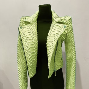 Custom Python Leather Biker Jacket, Leather Jacket for Women, Dragon ...