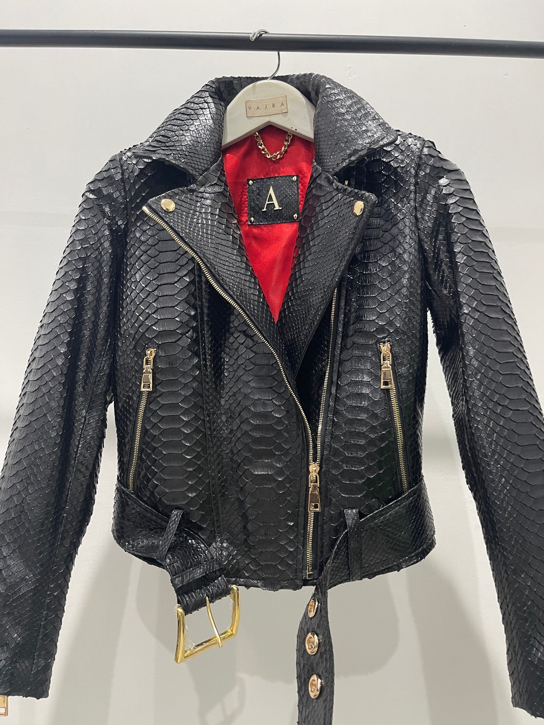 Python biker jacket best sale
