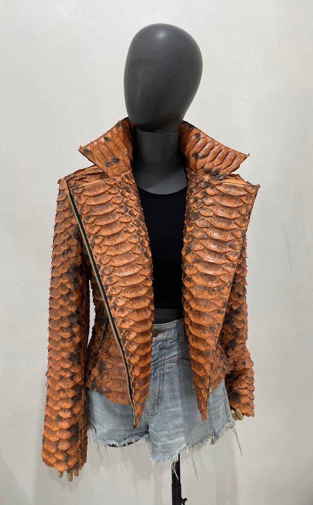 Custom Python Leather Biker Jacket Leather Jacket for Women - Etsy