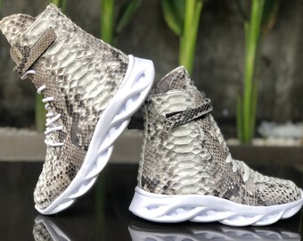 Snakeskin shoes, Python leather shoes, Snakeskin sneakers, Python leather sneakers