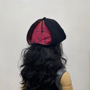 Python Leather Trapper Hat, Winter Snakeskin Hat image 7