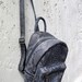 Python Leather Backpack, Snakeskin Backpack, Gray Leather Rucksack ...