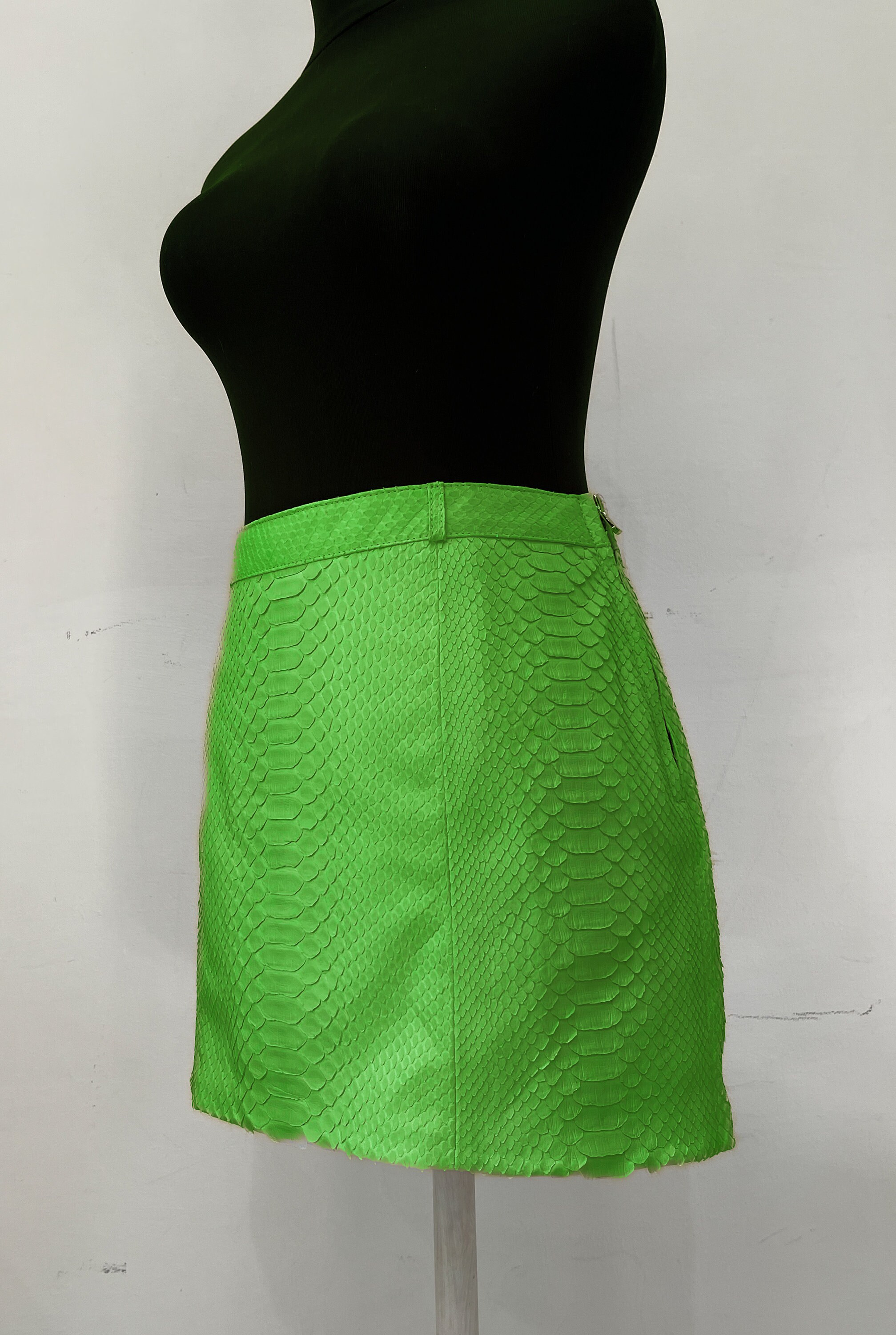 Python Mini Skirt Snakeskin Skirt, Python Leather Skirt, Leather Mini Woman’s Skirt ...
