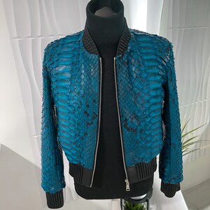 Pattern Print Snakeskin Python Skin Men's Bomber Jacket