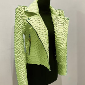 Custom Python Leather Biker Jacket, Leather Jacket for Women, Dragon ...