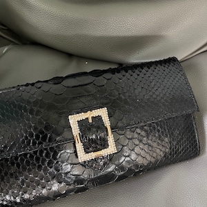 Snakeskin Long Wallet, Python leather clutch, Leather Elegant Wallet, Women’s leather wallet, Snakeskin Bag, Leather Purse