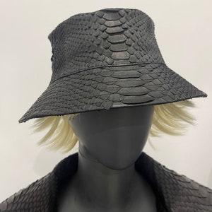 Chapeau en peau de serpent, Casquette en cuir de python, Chapeau en peau de serpent, Casquette en cuir, Chapeau en python
