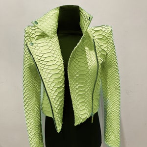Custom Python Leather Biker Jacket, Leather Jacket for Women, Dragon ...