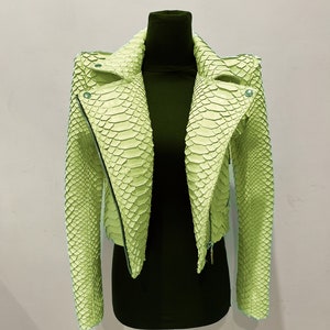Custom Python Leather Biker Jacket, Leather Jacket for Women, Dragon ...