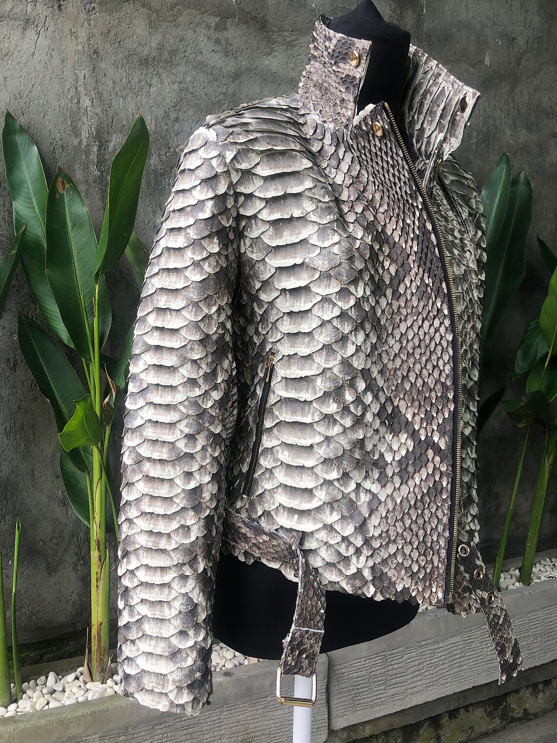 Dragon Python Leather Jacket Women's Snakeskin Jacket Etsy Australia