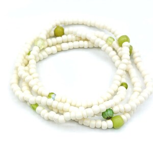 ARMBAND in grün creme beige Wickelarmband ohne Verschluss