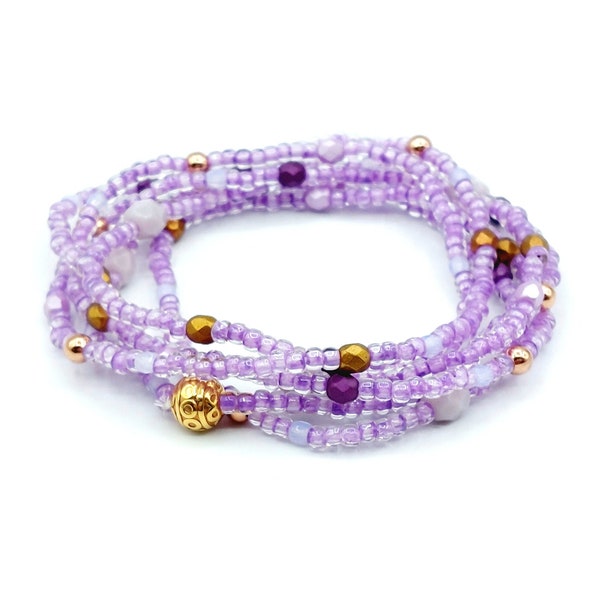 Wickelarmband lila Lavendel Armband in Germany Toho Perlen Ibiza Boho Style