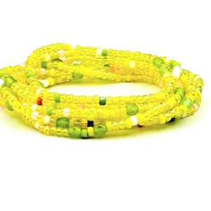 ARMBAND in gele kleurrijke wikkelarmband lange ketting in Ibiza-stijl