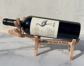 Custom creative elk solid wood wine rack beech wine rack living room decoration wine bottle rack