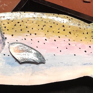 Hand carved, hand painted Steelhead Trout