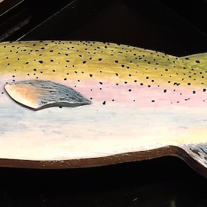 Hand carved, hand painted Steelhead Trout