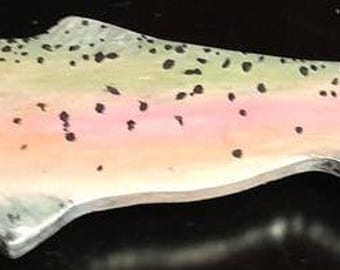 Hand carved, hand painted Rainbow Trout