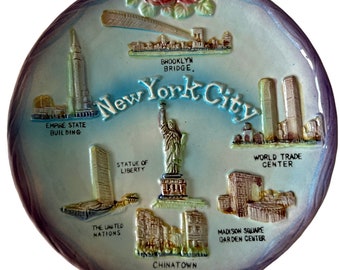 Vintage MCM New York City Plate 8”
