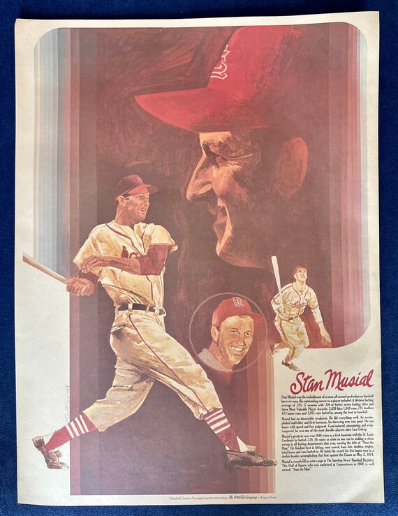 Vintage Coca-cola Poster St Louis Cardinals Poster Stan 