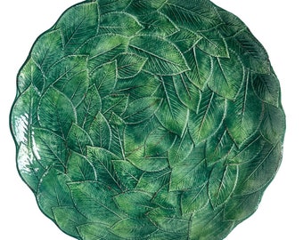 Large Green Leaf Platter Made in Italy