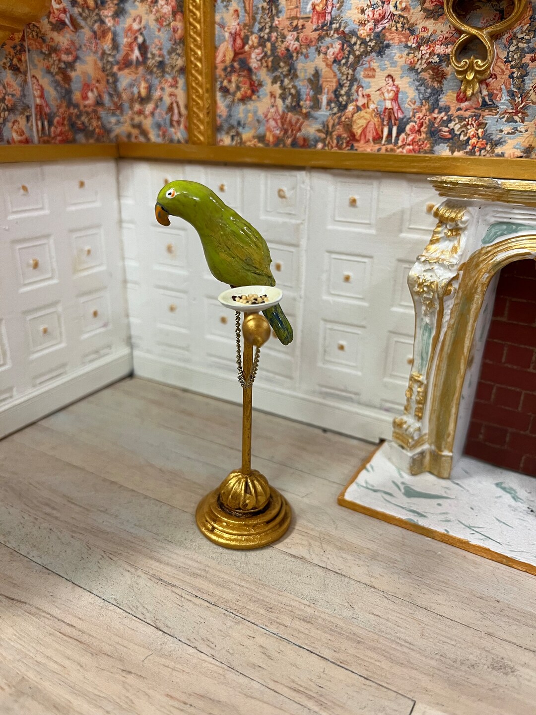 Multi Color Parrot Wooden Miniature Small Size main image 1
