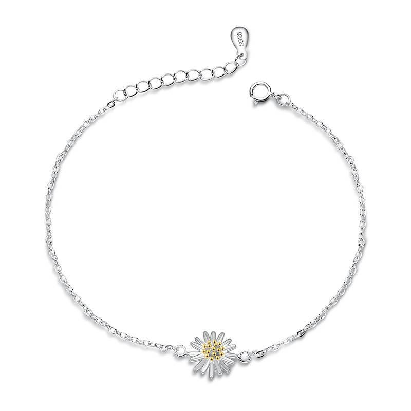 UK Daisy Sterling Silver Bracelet Gift Boxed
