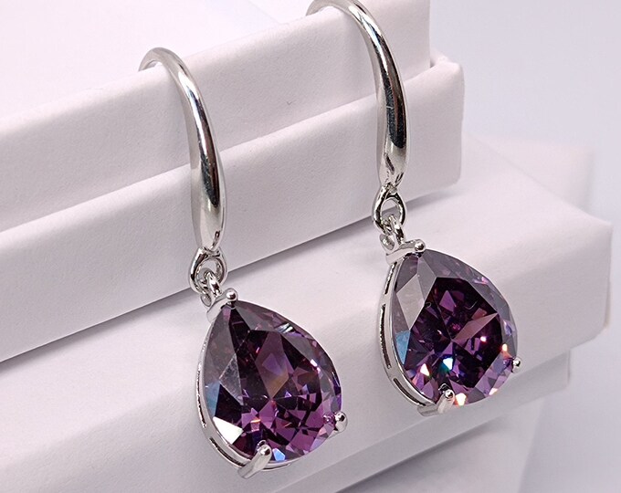 Uruguayan Amethyst Earrings Are Rare Deep Purple Gemstones. - Etsy