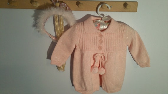 Cherokee Baby Girl Sweater Dress 18M Black Silver Long Sleeve Winter Holiday