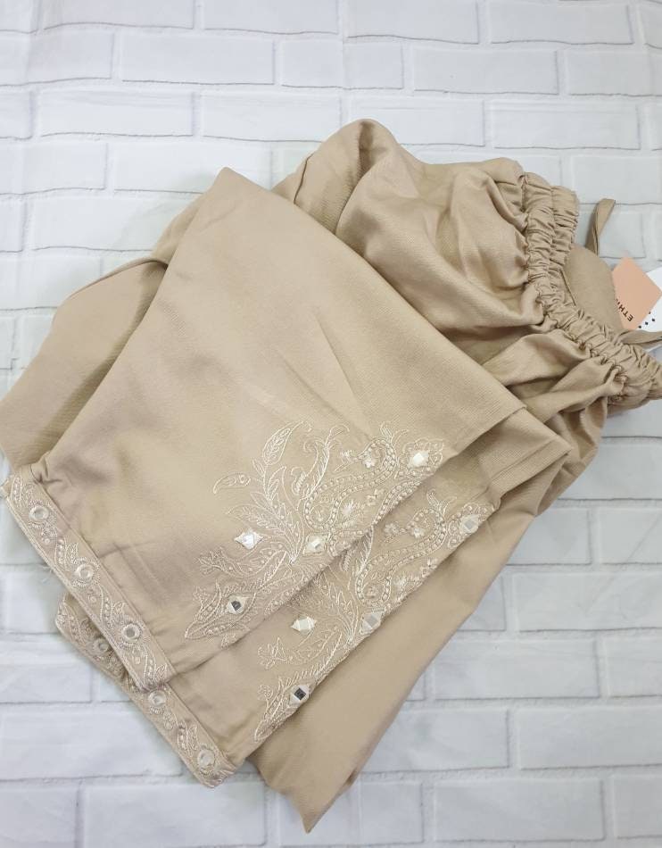 Beige Cambric Tulip Shalwar PS3566