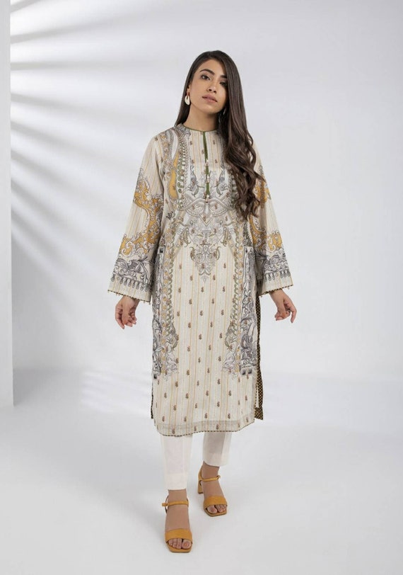 ARADHYA KHADI COTTON KURTI WITH SHARARA