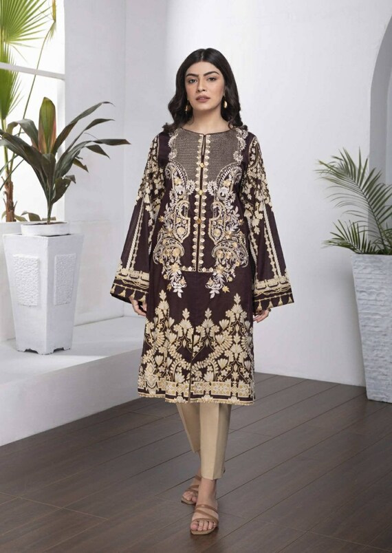 [L-07]パキスタン民族衣装　高品質　刺繍　コーティ+クルタセット　4ピース パキスタン 民族衣装 刺繍コレクション クルタ 新品 - メルカリ