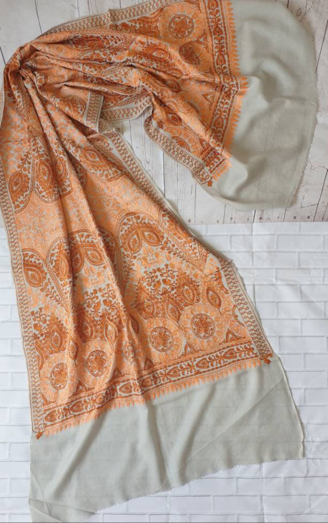 Kashmiri Embroidery Stole Shawl