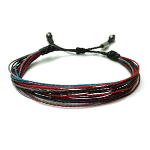 Mens String Bracelet | Teen Boy Bracelet | Mens Thread Bracelet | Bday Gift for Man | Black String Bracelet