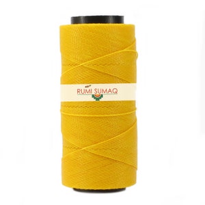 Cavo in poliestere cerato giallo arancione / Settanyl 0218 Calendula / Cavo in cera brasiliana da 1 mm / Poliestere cerato Settanyl / Stringa di cera Hilo Encerado
