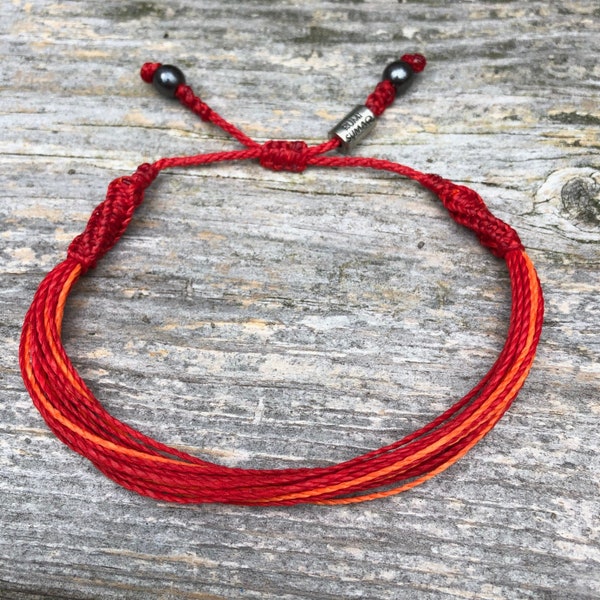 Myelofibrosis Red and Orange Awareness Bracelet | Dercum's Disease |  Myeloproliferative Neoplasm | Adiposis Dolorous | MF Awareness Jewelry