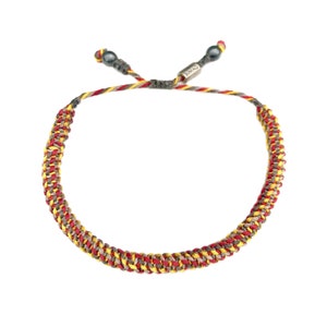 Red Yellow Bracelet | Womens Rope Bracelet | Gray Red and Yellow Mens Bracelet | Nautical Gift | Sailor Bracelet