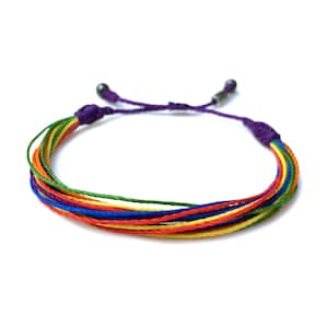 Gay Pride Bracelet | Rainbow Bracelet | Lesbian Bracelet | LGBT Gifts | LGBTQ Pride Jewelry | Rainbow String Bracelet for Men Women and Kids