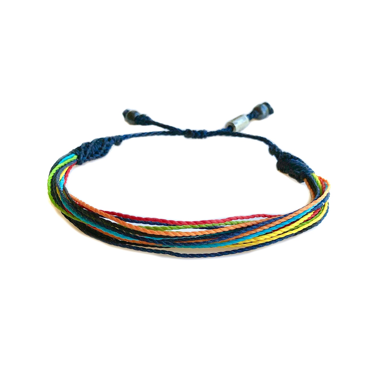 Wax Thread Bracelet Colorful Bracelet Multi Strand String Etsy