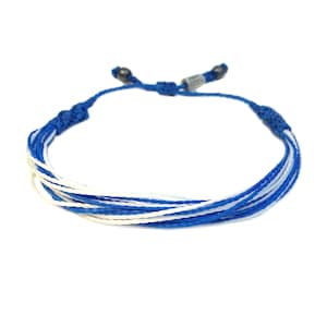 Blue and White Flag Bracelet | Israel Bracelet |  Nicaragua Finland Somalia Greece El Salvador Honduras Country Jewelry for Men Women Kids