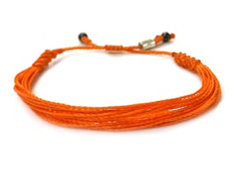 Orange Awareness Bracelet for COPD Multiple Sclerosis Leukemia Awareness | Orange String Bracelet | Leukemia Bracelet | MS Awareness Jewelry