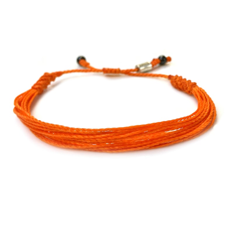 Orange Awareness Bracelet for COPD Multiple Sclerosis Leukemia Awareness | Orange String Bracelet | Leukemia Bracelet | MS Awareness Jewelry