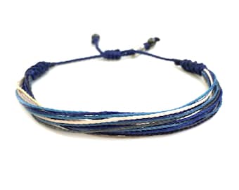 Herren Surfer Armband | Herren Blau Armband | Herren Surf Armband | Freund Geschenk für Ihn | Armband Man Gewebte
