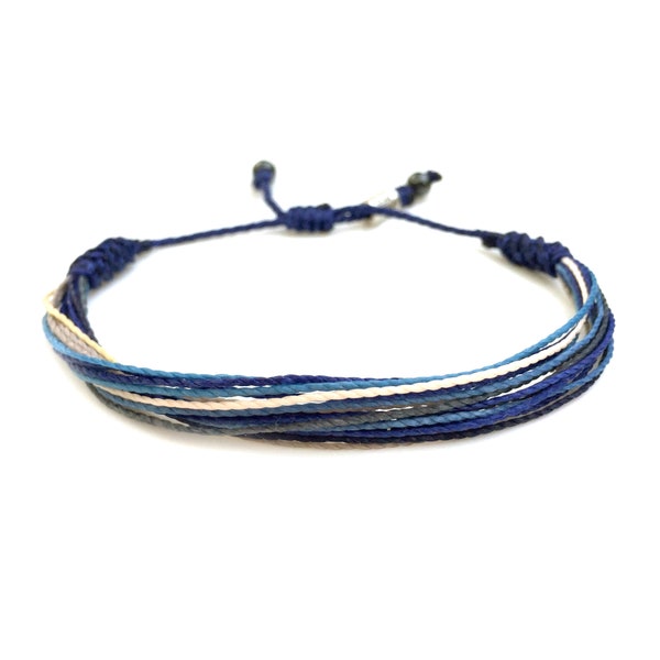 Freundschaft Armband Blau String Armband für Männer und Teenager Jungen Weihnachtsgeschenk für Sohn Enkel