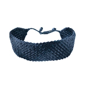 Navy Gray Woven Bracelet for Men | Mens Bracelet | Husband Gift