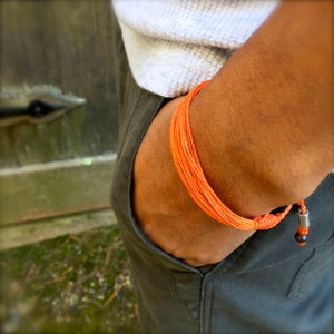 Orange Awareness Bracelet for COPD Multiple Sclerosis Leukemia Awareness | Orange String Bracelet | Leukemia Bracelet | MS Awareness Jewelry