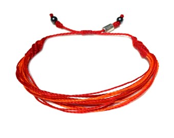 Myelofibrosis Red and Orange Awareness Bracelet | Dercum's Disease |  Myeloproliferative Neoplasm | Adiposis Dolorous | MF Awareness Jewelry